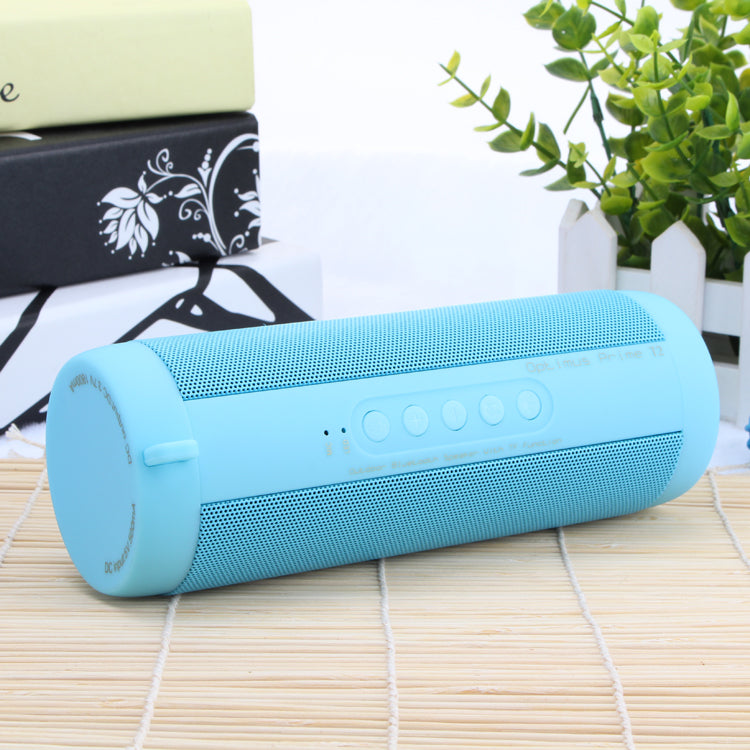 Outdoor Portable Speaker Subwoofer Waterproof Wireless Bluetooth-compatible Speaker blue