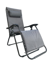 Cargar imagen en el visor de la galería, Dcplan zero gravity lounge chair Set 2 Pack Adjustable Folding Lounge Recliners for Patio Outdoor Yard Beach Pool color (charcoal grey) 93*22*65
