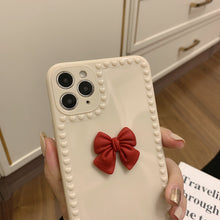 Carica l&#39;immagine nel visualizzatore di Gallery, Mobile  Phone  Case Three-dimensional Bowknot Ornament All-inclusive Soft Protective Shell For Iphone12 12pro(6.1)
