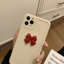 Carica l&#39;immagine nel visualizzatore di Gallery, Mobile  Phone  Case Three-dimensional Bowknot Ornament All-inclusive Soft Protective Shell For Iphone12 12pro(6.1)
