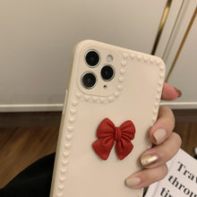 Carica l&#39;immagine nel visualizzatore di Gallery, Mobile  Phone  Case Three-dimensional Bowknot Ornament All-inclusive Soft Protective Shell For Iphone12 12pro(6.1)
