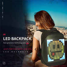 Lade das Bild in den Galerie-Viewer, 17-inch Pro Creative Led  Display  Backpack Outdoor Mobile Advertising Personality Customization Waterproof Backpack Lake Blue
