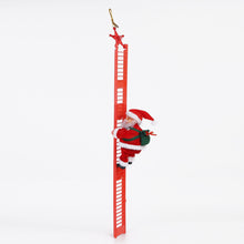 Load image into Gallery viewer, Electric  Climbing  Ladder  Santa  Claus Christmas Ornament Home Christmas Tree Hanging Decor With Music Non-Glowing Red Ladder Elderly
