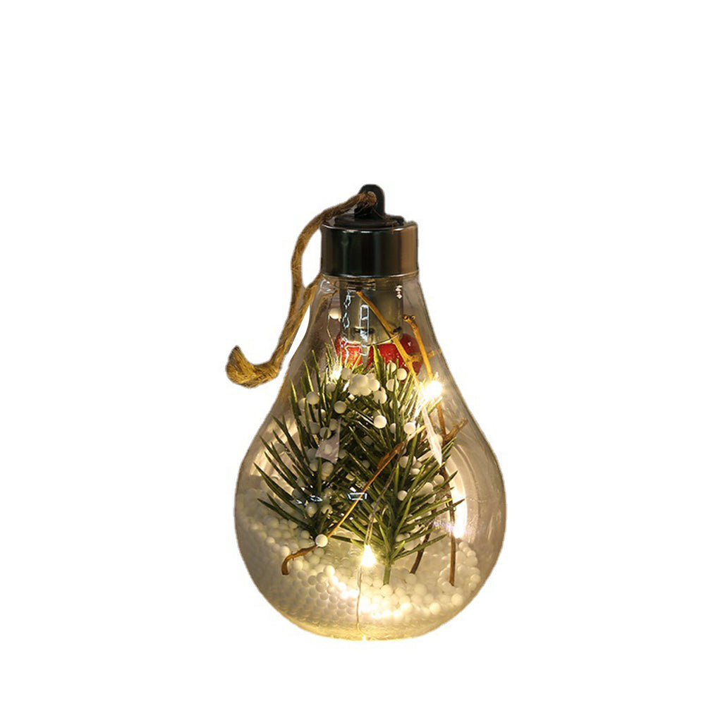 Led Transparent Luminous Christmas  Ball Night Light Christmas Tree Decoration Pendant Style 3