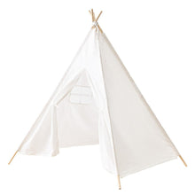 Cargar imagen en el visor de la galería, Children  Play  Tent Indoor Outdoor Foldable Well-ventilated Window Teepee Tent For Kids White
