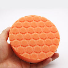 Carica l&#39;immagine nel visualizzatore di Gallery, 5 Pcs/set Sponge  Polishing  Pad Car Beauty Waxing Sponge Set 3/4/5/6/7 Inch Hexagonal Pattern Sponge Pad 6 inch
